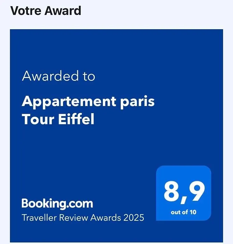 Appartement Paris Tour Eiffel